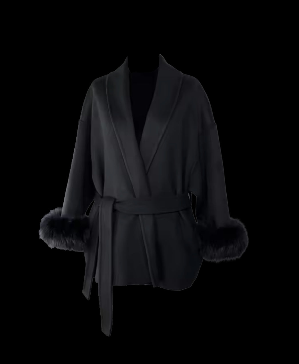GREY WOOL TRENCH